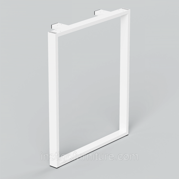Опора для столу з металу 600×110mm, H=730mm (профільна труба: 50x20mm) Білий