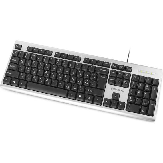 Клавіатура REAL-EL 507 Standard USB Silver | Зображення 2