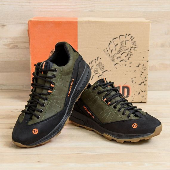 Шкіряні кросівки MERRELL олива | Зображення 8