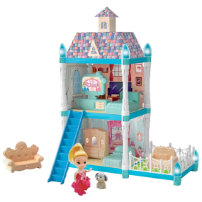 Детская игрушка Кукольный домик Snow Garden 556-66, 2 этажа, 72 детали, в коробке