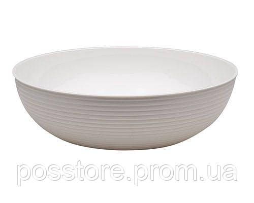 Салатница круглая RSB 10 CW-148 из поликарбоната, белая, Cambro | Зображення 1
