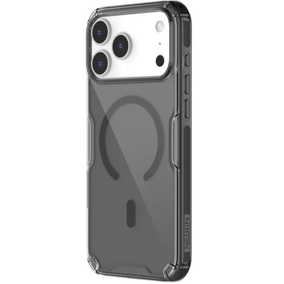 TPU чохол Nillkin Nature Pro Magnetic для Apple iPhone 17 Pro Max (6.9") Чорний (прозорий) | Зображення 1