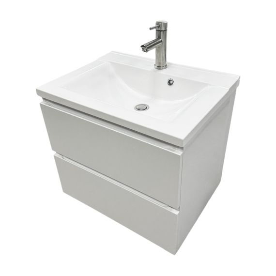 Раковина накладна Adamant QUANTO 60, прямокутна з сифоном Click-Clack + змішувач (4824296208001) | Зображення 4