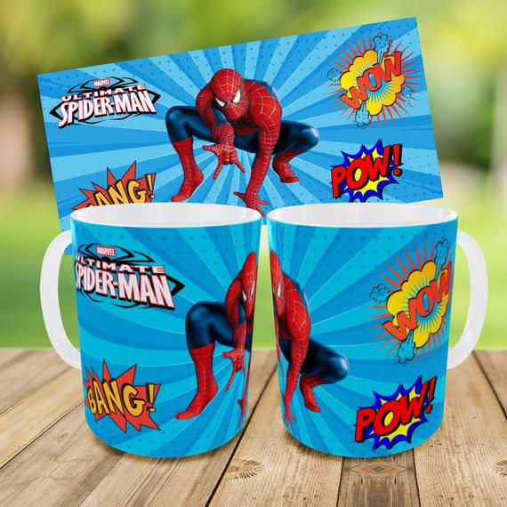 Детский набор Spider-Man сумка-бананка + керамическая кружка с принтом (5721) | Зображення 3