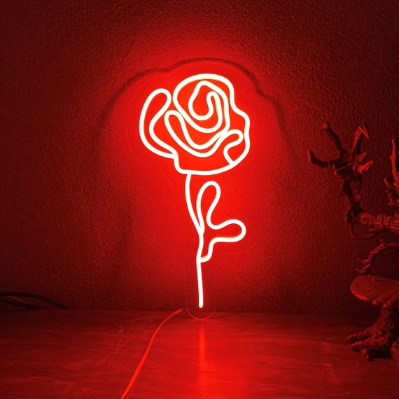 Неоновий світильник Троянда 200х380 acr-n000047