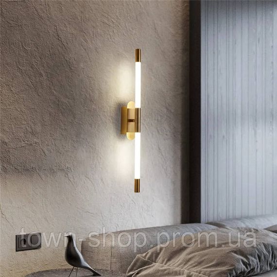 Бра настенное LED YG916/600-ab-k Латунь 7х5х60 см. | Зображення 3
