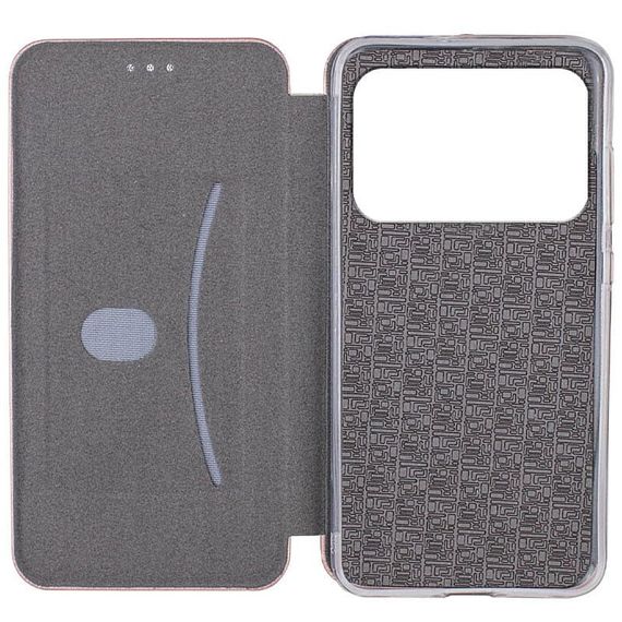 Шкіряний чохол (книжка) Classy для Xiaomi Poco C40 Слот для візитки, Бордовий Слот для візитки, Rose Gold | Зображення 3