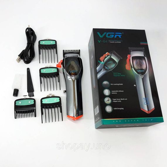 Машинка для стрижки окантовки VGR V-647, Триммер для самостоятельной стрижки волос ZG-55 | Зображення 2