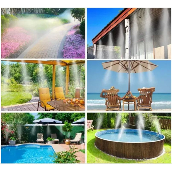 Туманоутворювач садовий 30 м, розпилювач для газону, автоматичне поливання саду | Зображення 5