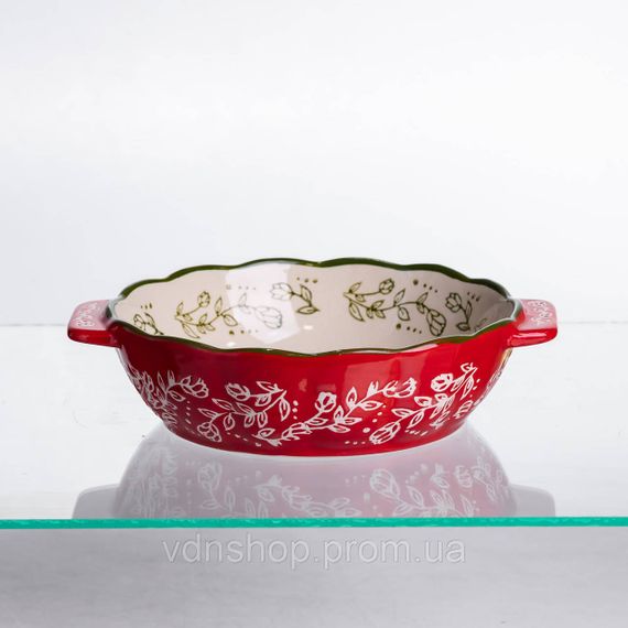 Форма для запікання Vintage Ø17 (см) кругла форма для випікання в духовці з ручками Червона HM04-05 | Зображення 2