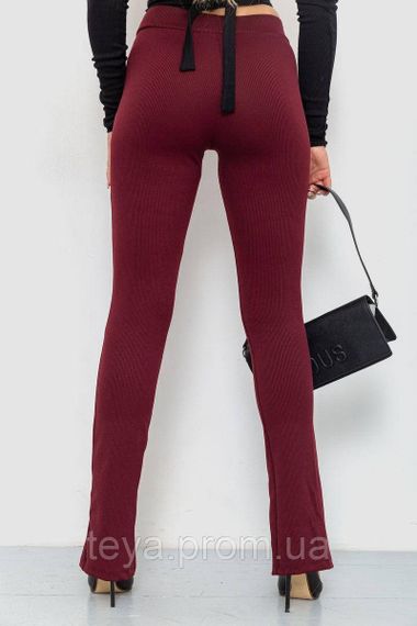 Лосини жіночі в рубчик колір бордовий розмір XXL FA_008017 | Зображення 3