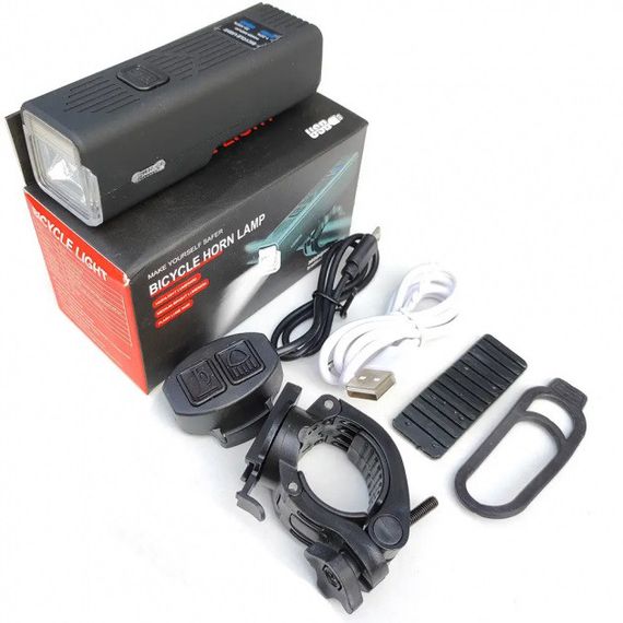 Велофара з сигналом Waterproof MT-007-T6 450Lum 18650 із PX-145 виносною кнопкою | Зображення 1