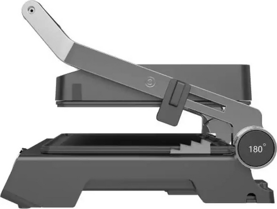 Електрогриль Rotex RSM550-XL MasterGrill контактний гриль-барбекю 180° зі знімними антипригарними пластинами 2000 Вт Серебристий | Зображення 2