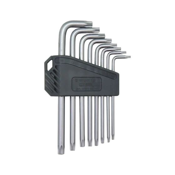 Набор ключей Г-образных WURTH 575239122 TORX с отверстием, TX6-25, 8 шт., RED STRIPE