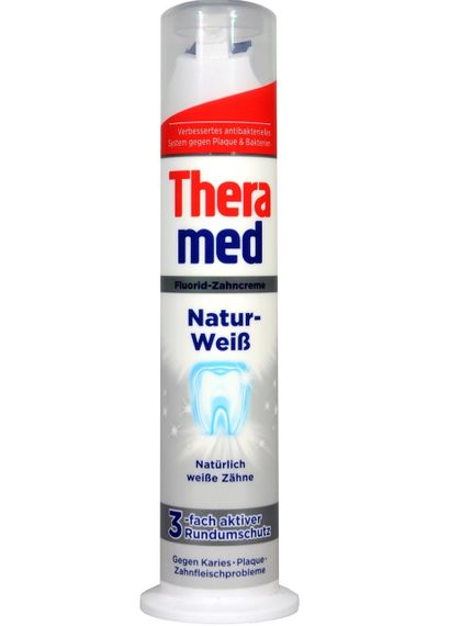 Зубна паста з дозатором TheraMed Natur-WeiB Природна білизна 100 мл
