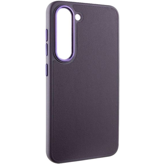 Шкіряний чохол Bonbon Leather Metal Style для Samsung Galaxy S23 Фіолетовий / Dark Purple | Зображення 1