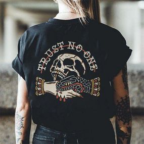 Футболка жіноча з принтом повсякденна XL Чорний