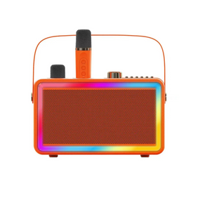 Портативная Bluetooth Караоке Система SDRD SP500 на Два Беспроводных Микрофона со Стерео Звуком Сменой Голоса и LED Подсветкой