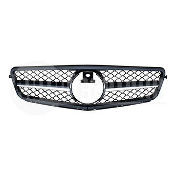 Решетка радиатора Mercedes Benz W204 07-14 ((хром/чёрн.) чёрная рамка) AMG C63, AutoTechteile, 130 8897, 130