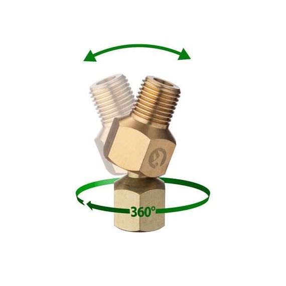 Шарнір поворотний, внутрішня різьба 1/4" - зовнішня різьба 1/4", латунь INTERTOOL PT-2210 | Зображення 3