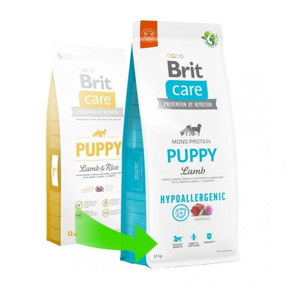 Корм сухий Brit Care Dog Hypoallergenic Puppy для цуценят гіпоалергенний з ягням 1 кг | Зображення 1