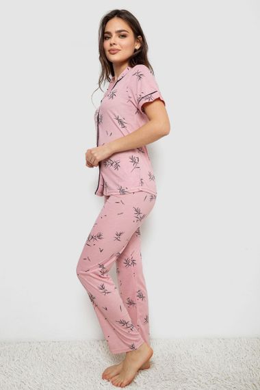 Пижама женская с принтом, цвет розовый, 243R7148 | Зображення 2