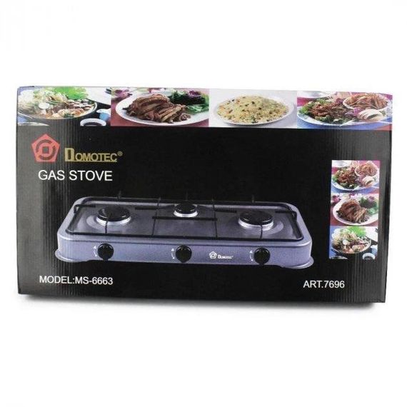 Газова плита Domotec MS 6603 3 конфорки PJ-84 | Зображення 2