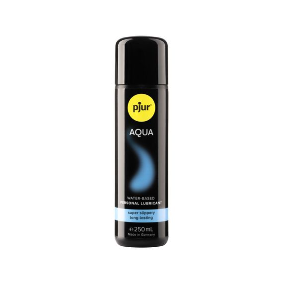 Лубрикант на водній основі pjur Aqua 250 мл, ефект оксамитової шкіри без прилипання
