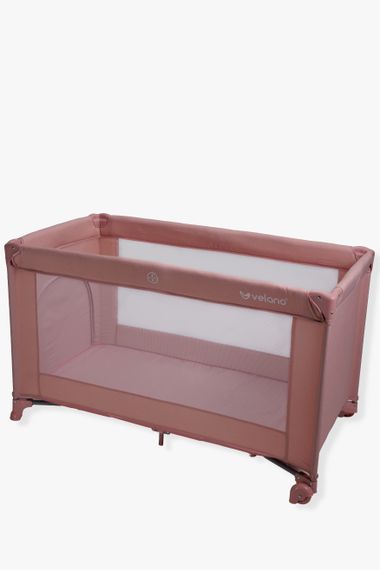 Ліжко-манеж дитяче VELANO Flexi, pink (0-4 роки) | Зображення 1