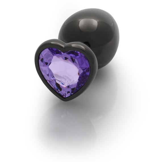 Анальна пробка - Ouch! Metal Butt Plug Large Gunmetal/Amethyst Purple Sex Aura | Зображення 2