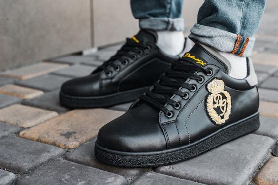 Кеди Dolce&Gabbana Snakers Logo Black кросівки дольче габану