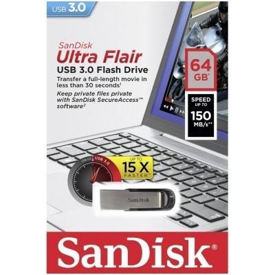 Накопитель SanDisk 64GB USB 3.0 Flair R150MB/s (SDCZ73-064G-G46) | Зображення 4