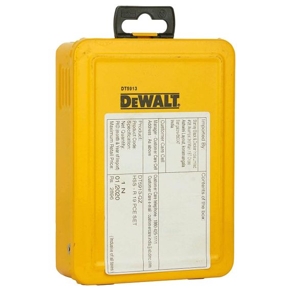 Набір свердел по металу 19шт DeWALT DT5913 | Зображення 1