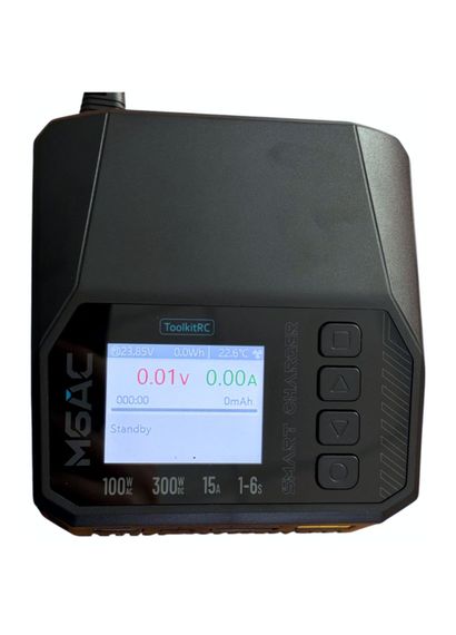 Зарядний пристрій ToolkitRC M6AC 300W з вбудованим блоком живлення для зарядки акумуляторів FPV дронів балансирний зарядник 6S | Зображення 5
