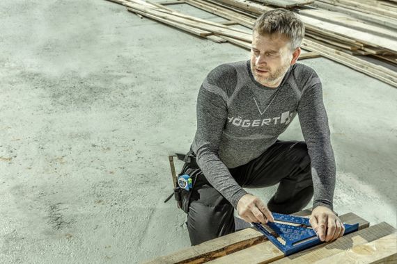Термобілизна Hoegert OSTE HT5K392-XL-2XL безшовна футболка 65% нейлон, 35% поліестер сіра, XL-2XL (54-56) | Зображення 2