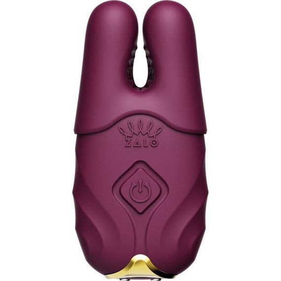 Смарт-вібратор для грудей Zalo - Nave Velvet Purple, пульт ДК, робота через додаток Sex Aura | Зображення 1