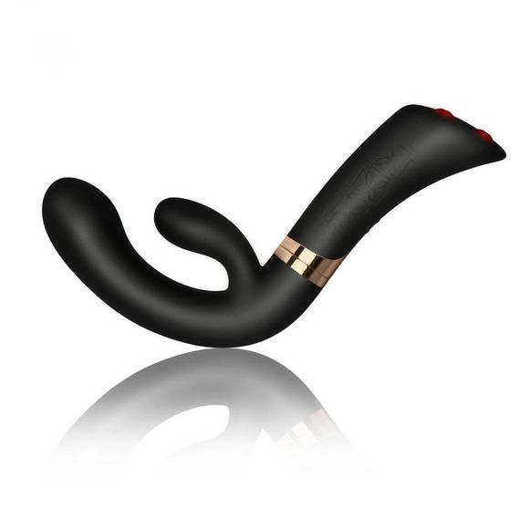 Вібратор для точки G ROCKS-OFF ENIGMA VIBRATOR Black чорний з багаторежимною стимуляцією та потужними вібраціями | Зображення 1