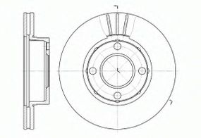 Диск гальмівний AUDI 80 (8C, B4) (0991-1294) передн. (вир-во REMSA) REMSA 617710 на AUDI COUPE (81, 85)