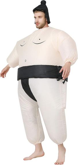 Костюм борця сумо надувний для дорослих, гумористичний образ для виступів, карнавалу, вечірок, Хелловіну 150–190 см | Зображення 4