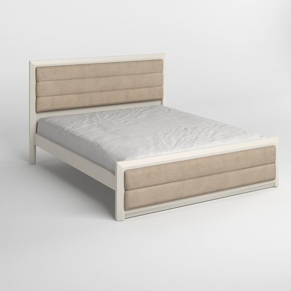 Полуторне дерев&#039;яне ліжко Mebigrand Барселона Б5 Айворі (S0505Y30R)/Аляска 23 (Бежевий) 120х190 см (MBG-13156) | Зображення 1