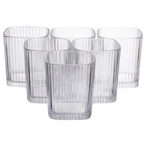 Набір склянок 6 (шт) 250 (мл) для лимонадів, соку, води, коктейлів Прозорий HP-19-AY-2