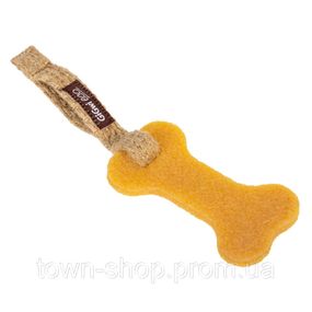 Игрушка для собак Большая кость GiGwi Gum Gum, экорезина, джут, 24 см