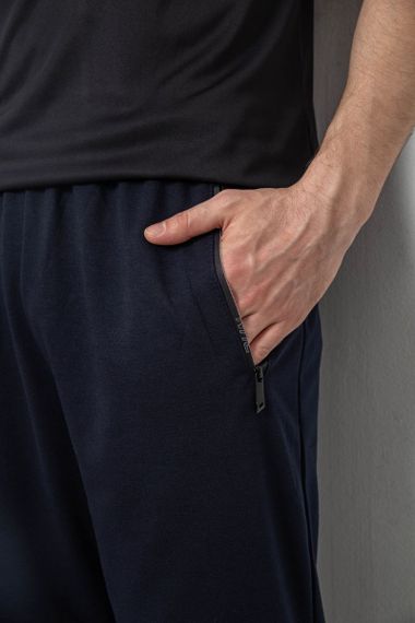 Спорт штани чоловічі, колір темно-синій, 244R401 | Зображення 4