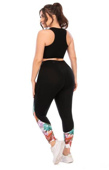 Фітнес костюм plus size з яскравим принтом | Зображення 2