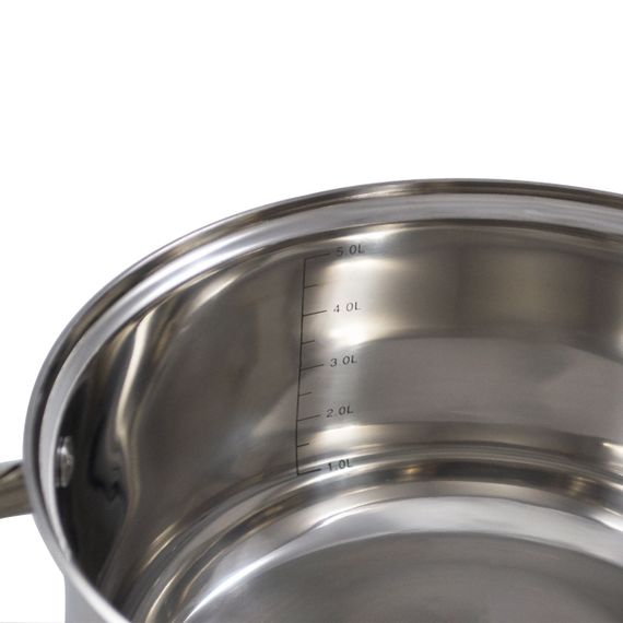 Кастрюля Krauff Steil 26-238-077, 5.8 л, 24 см, из нержавеющей стали с крышкой, для всех типов плит | Зображення 3
