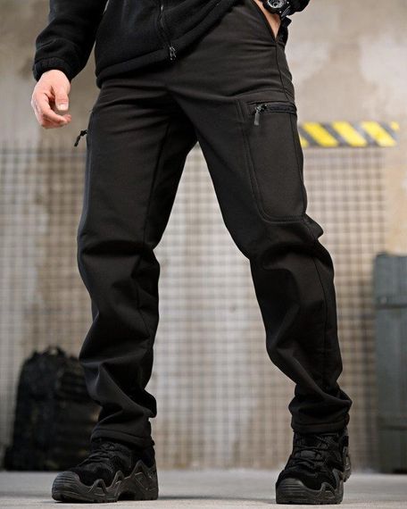 Тактичні штани софтшел REGION чорні ВТ7624 | Зображення 1