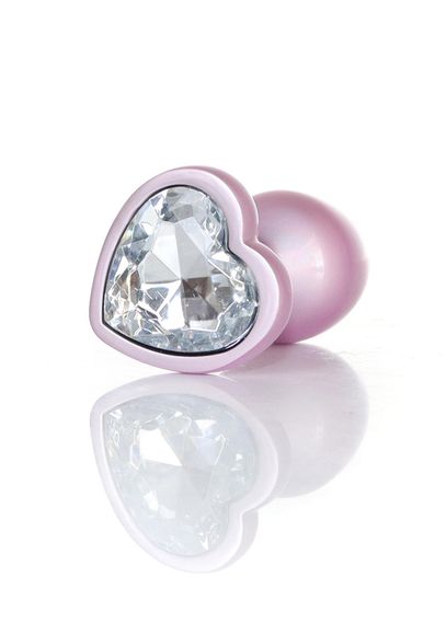 Анальна пробка - Jewellery Pearl Pink Heart Plug Clear S | Зображення 2
