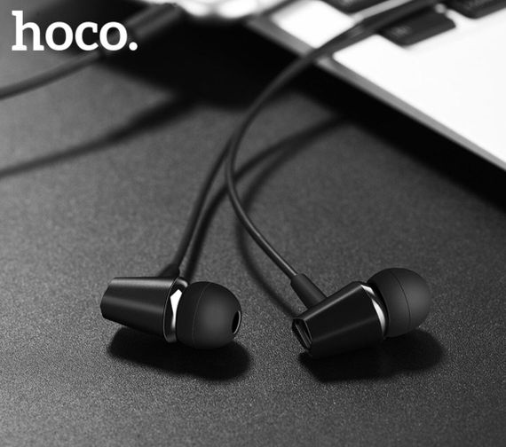 Навушники HOCO M34 honor music universal earphones with microphone Black | Зображення 3