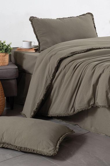 Постільна білизна Sikel Stonewashed Soho Firfirli 200 х 220 см Yesil | Зображення 1