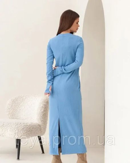 Платье для женщин цвет голубой размеры S, M, L, XL FI_009691 | Зображення 2